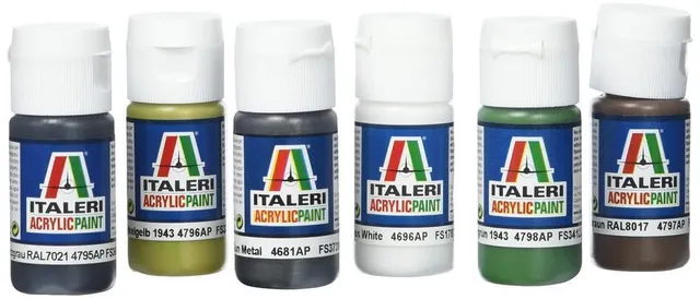 italeri-433ap-acryl-set-wwii-german-army-modellfarben-6x20ml image 1