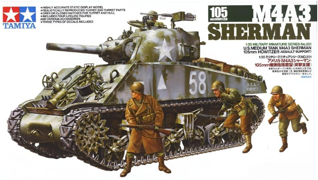 tamiya-1-35-m4a3-sherman-105mm-panzer-bausatz-mit-figuren image 5