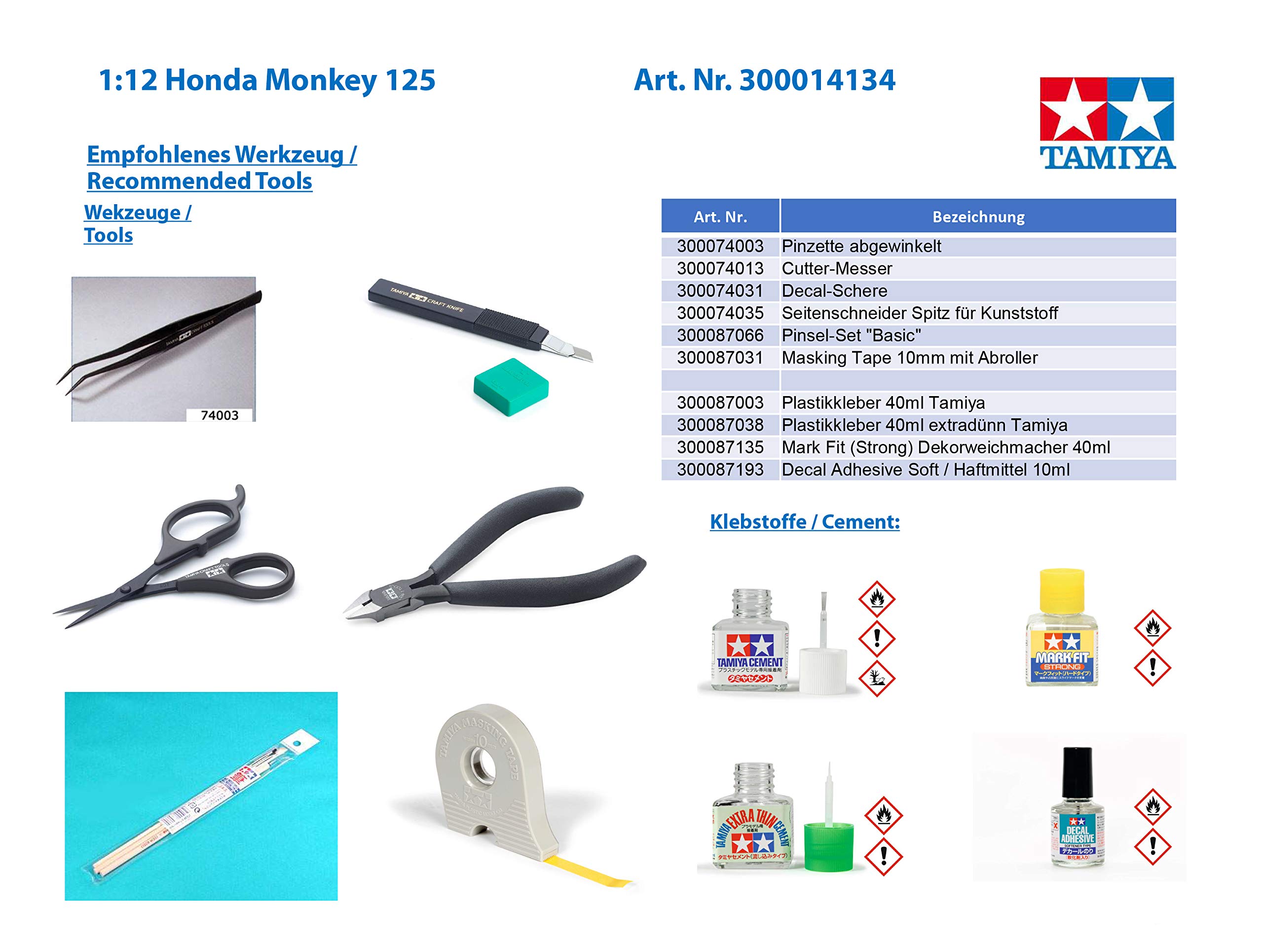 tamiya-14134-honda-monkey-125-modellbausatz-grau image 3