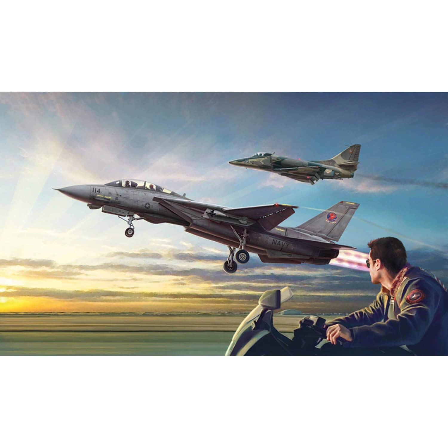 italeri-1422s-1-72-f-14a-vs-a-4f-flugzeug-modellbausatz-doppelset image 1