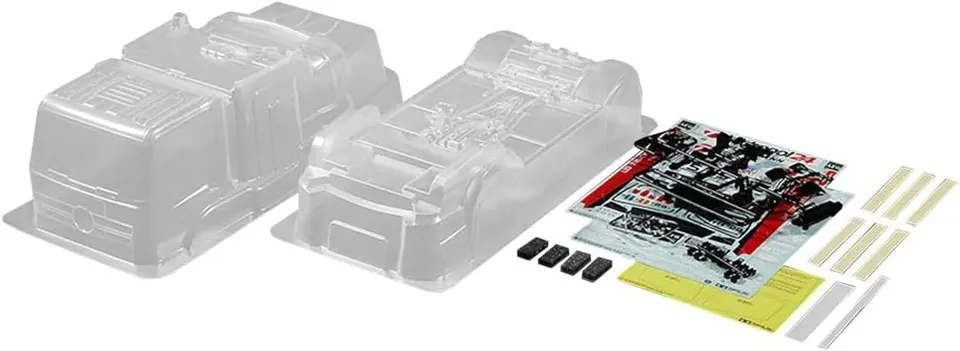 tamiya-actros-mp4-race-truck-karosseriesatz-tt-02-unlackiert image 1