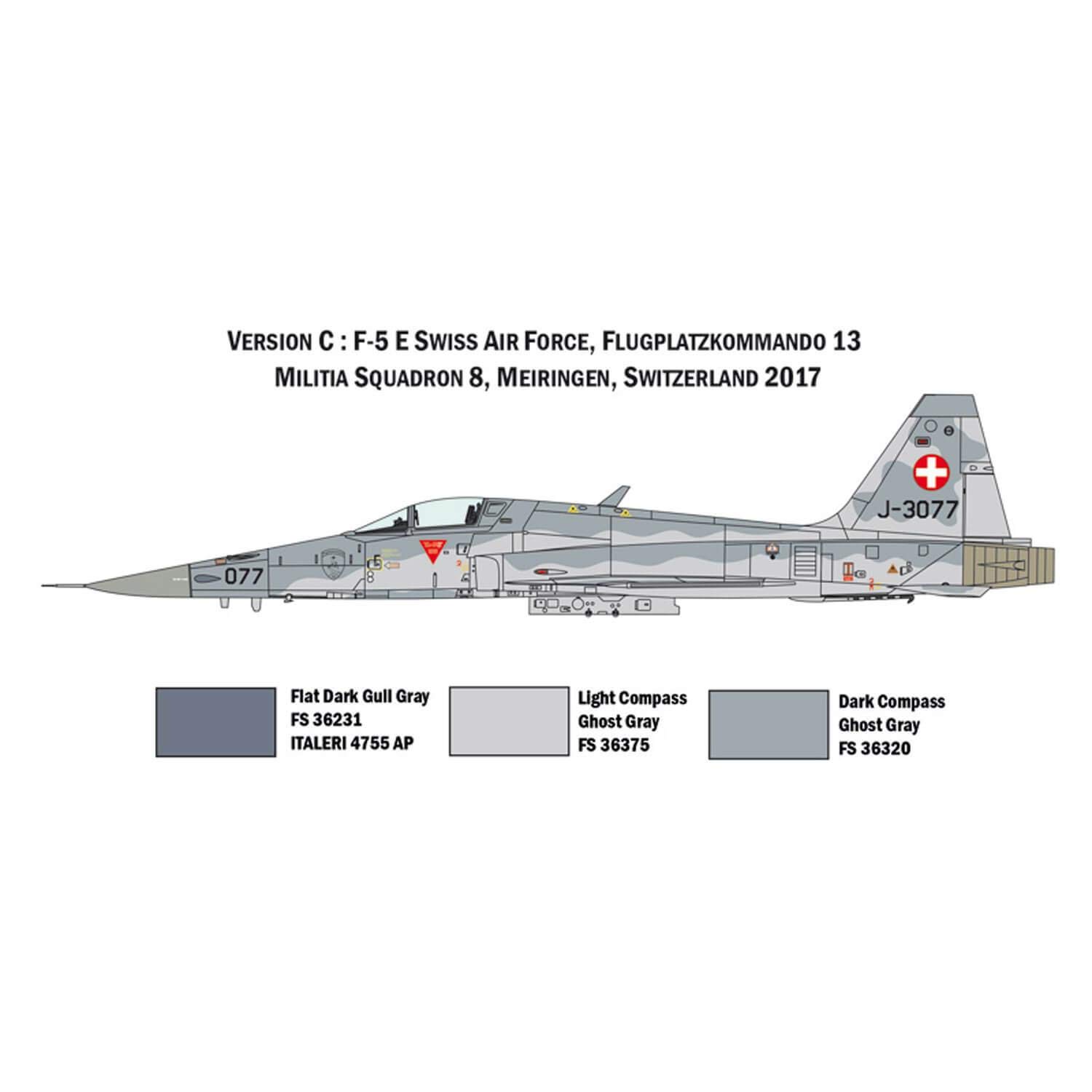 italeri-f-5e-swiss-air-force-flugzeug-1-72-1420s image 5