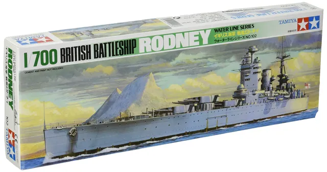 tamiya-hms-rodney-schlachtschiff-bausatz-1-700-water-line image 1