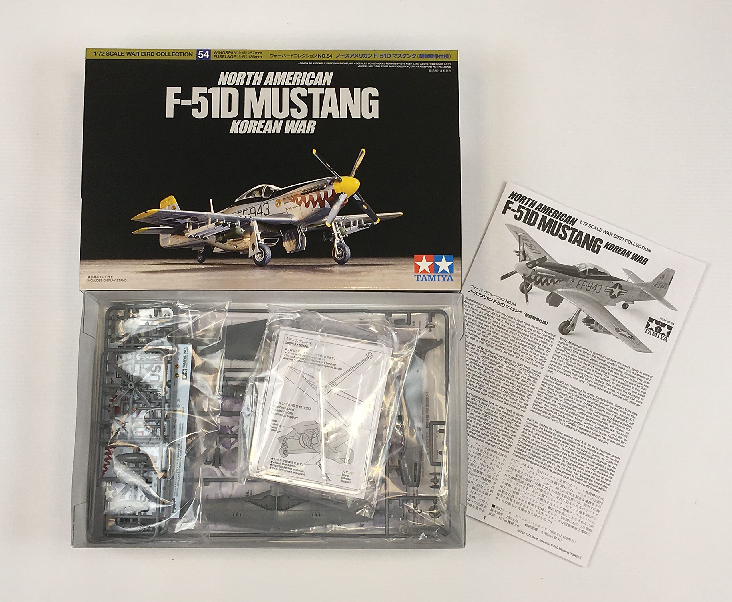 tamiya-60754-f-51d-mustang-flugzeugmodell-1-72-unlackiert image 2