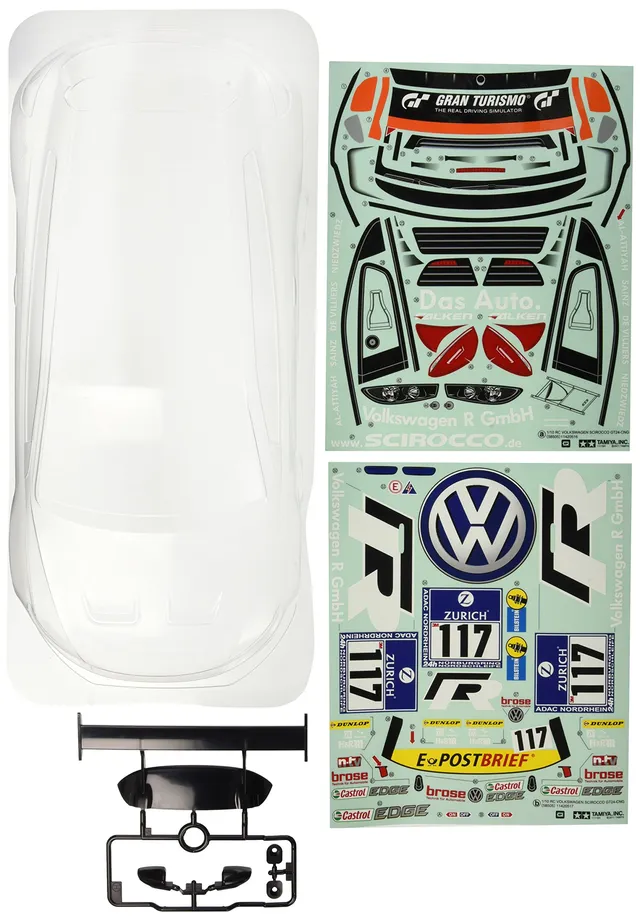 tamiya-300051473-karosserie-vw-scirocco-gt24-257mm image 1