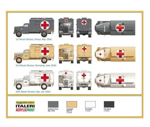 italeri-7055s-kfz-305-krankenwagen-plastikbausatz-1-72 image 3