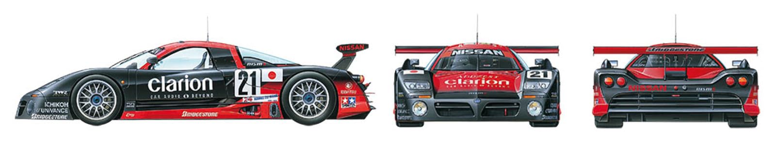 tamiya-1-24-sports-car-nissan-r390-gt1-modellbausatz-rot-wei image 4