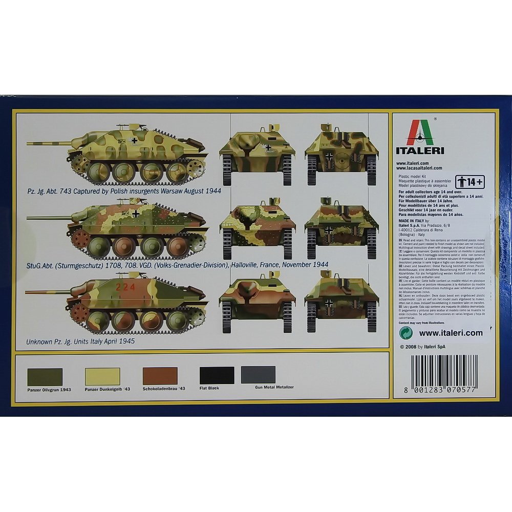 italeri-military-510007057-hetzer-panzer-modellbausatz-1-72 image 2