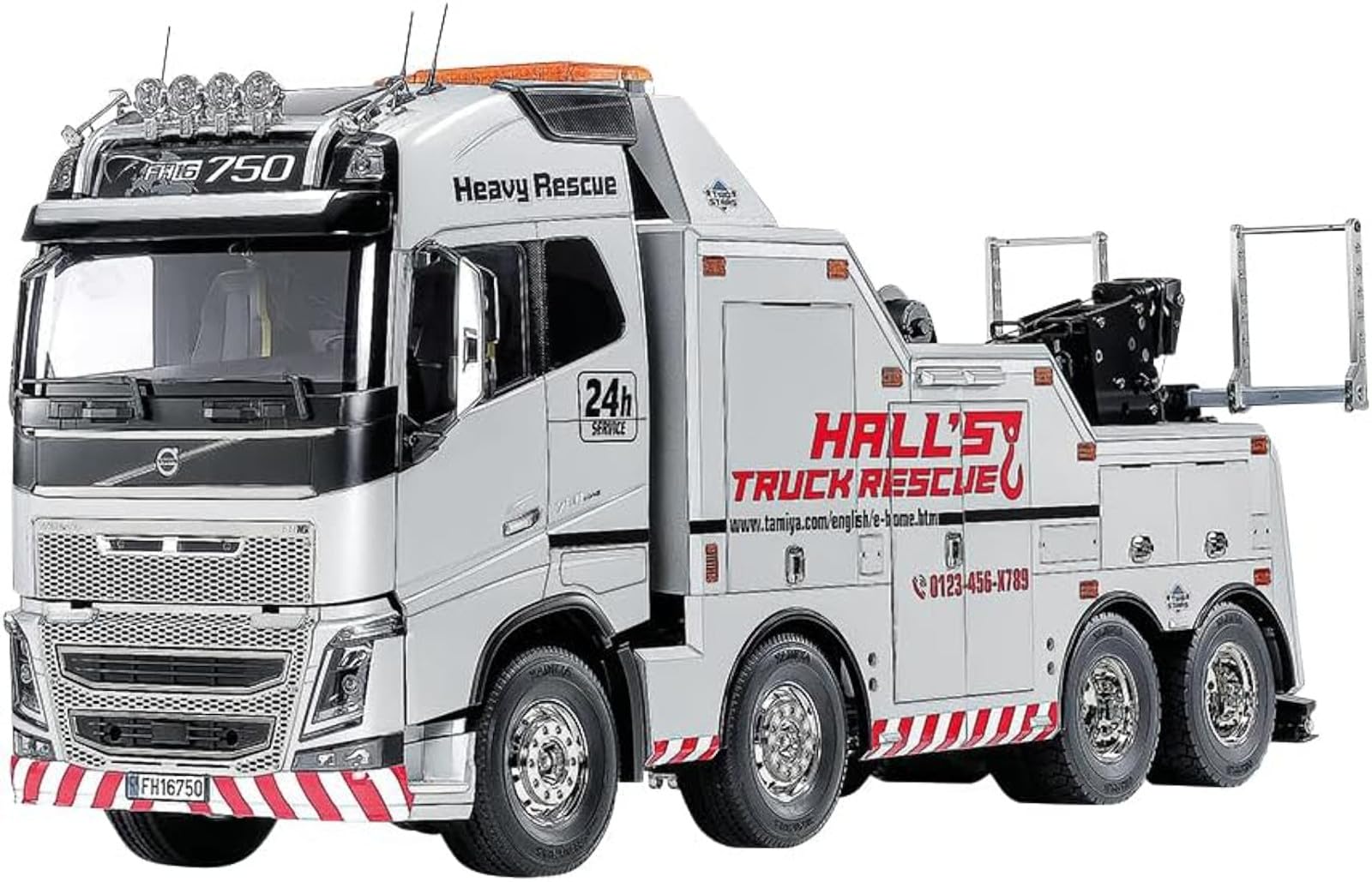 tamiya-47528-volvo-fh16-abschlepper-8x4-rc-truck-1-14-bausatz image 1