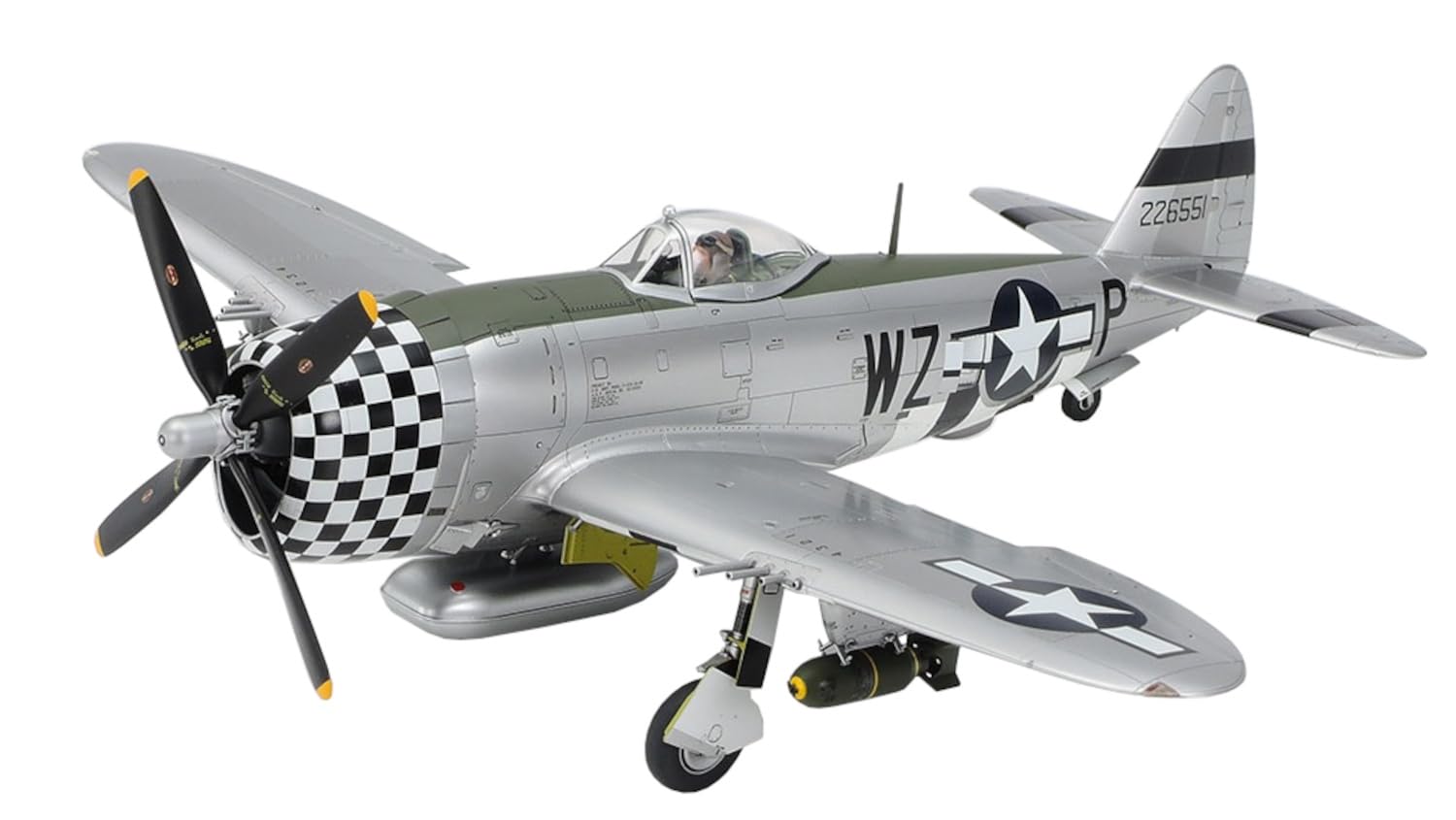 tamiya-p-47d-thunderbolt-flugzeug-modellbausatz-1-48-unlackiert image 1