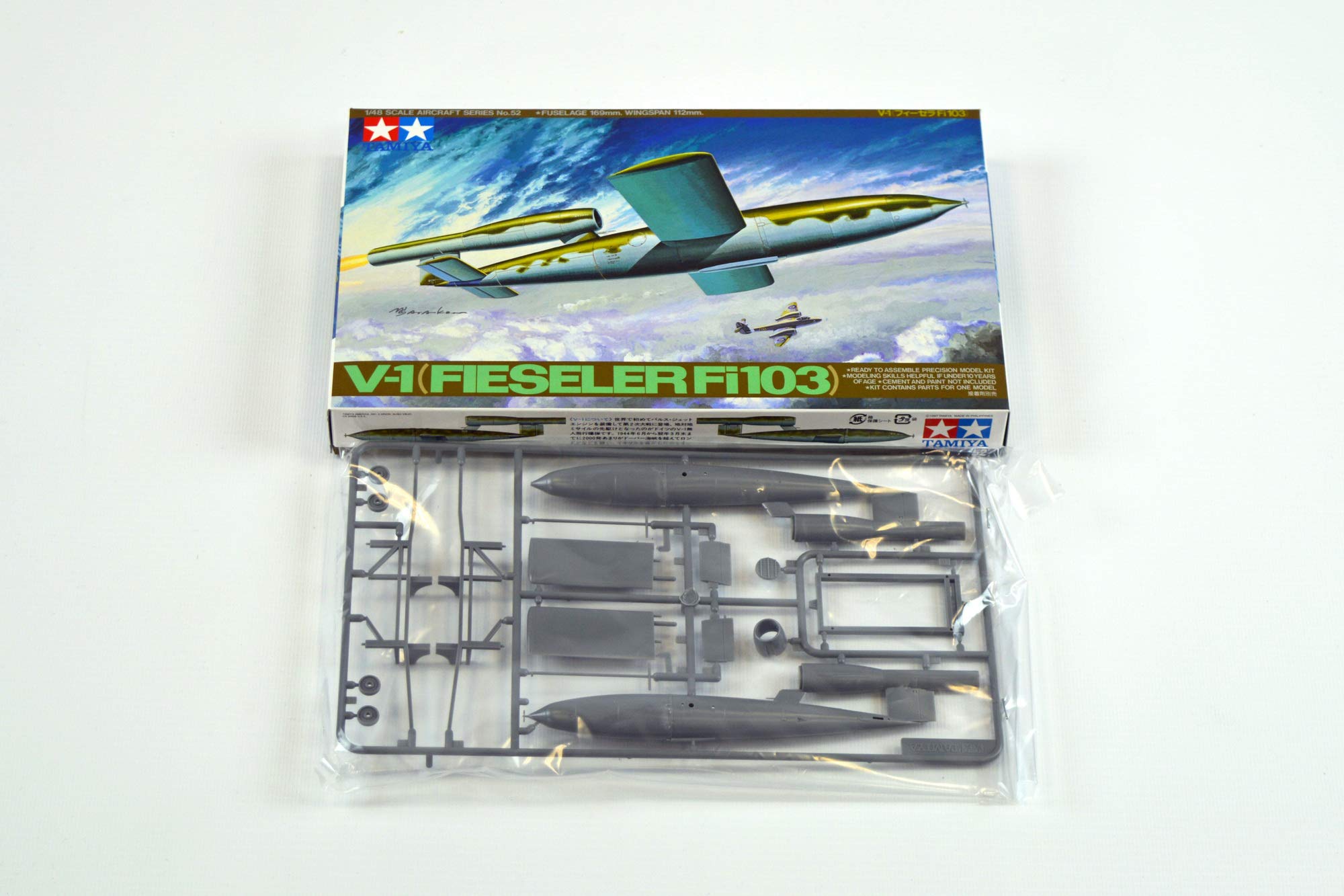 tamiya-1-48-v-1-fieseler-fi103-flugzeug-modellbausatz-unlackiert image 2