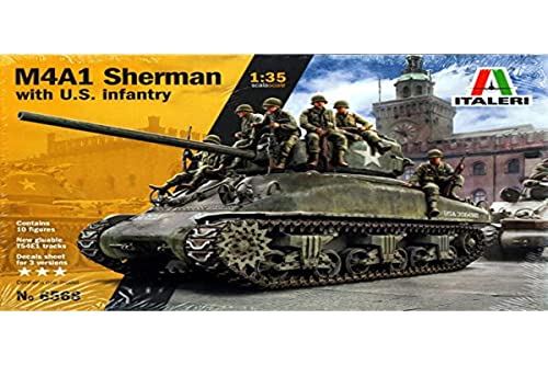 italeri-6568s-m4a1-sherman-modellbausatz-1-35-mit-infanterie image 4