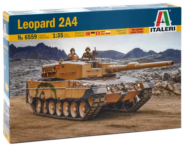 italeri-military-6559-panzermodell-leopard-2a4-1-35-beige image 1