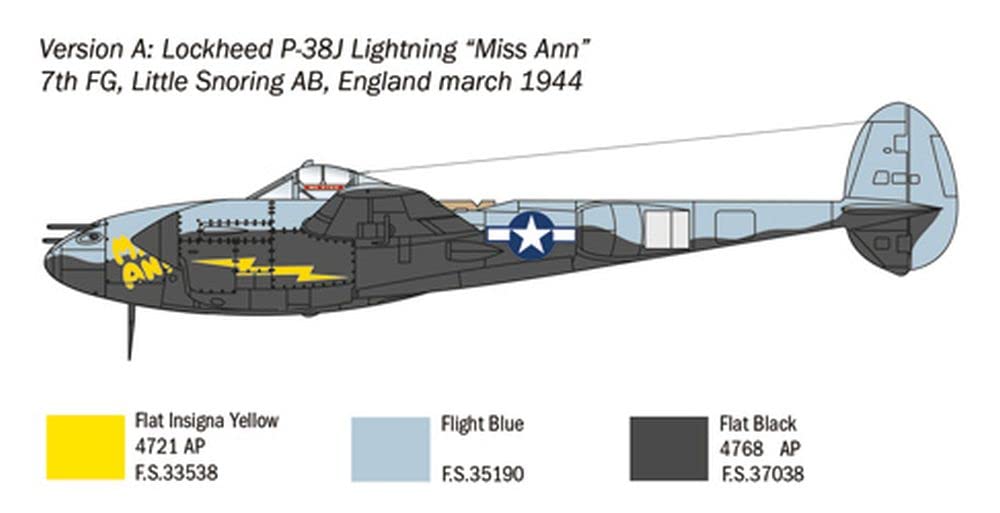 italeri-us-p-38j-lightning-flugzeug-1-72-bausatz image 4