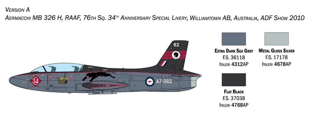 italeri-aircraft-aermacchi-mb-326-2814s-flugzeugbausatz-1-48-4-versionen image 6
