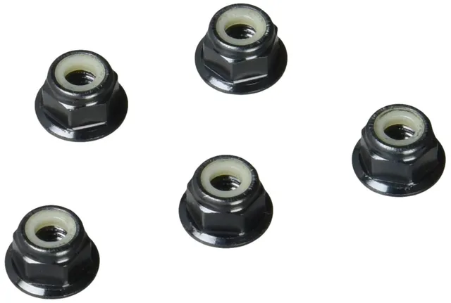 tamiya-53162-alu-stoppmutter-schwarz-4mm-5-st-ck-tuning image 1