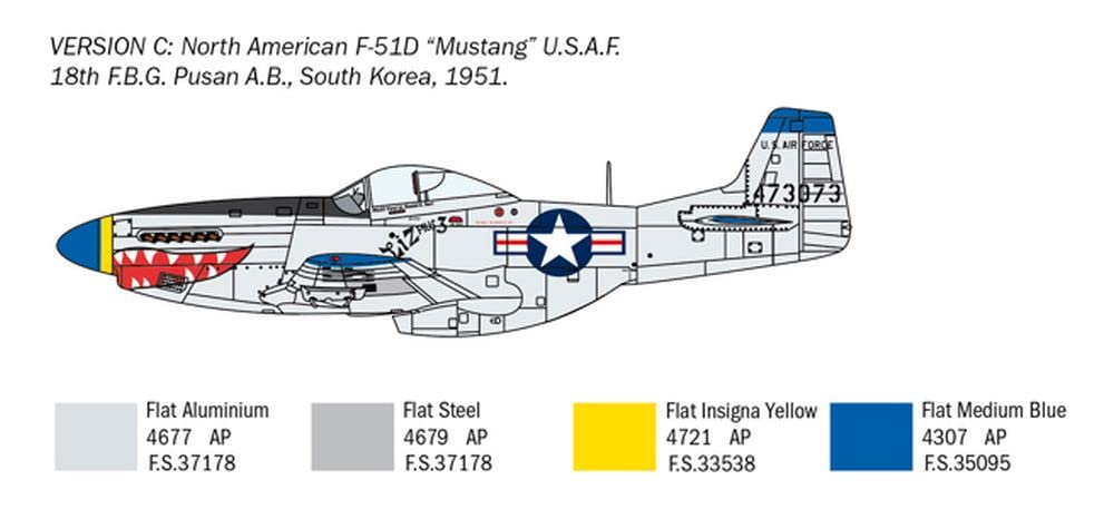 italeri-f-51d-korean-war-1-72-flugzeug-bausatz image 6