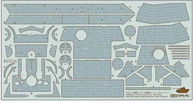 tamiya-zimmerit-panther-g-early-1-35-milit-r-modellbau-bogen image 1