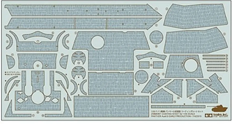 tamiya-zimmerit-panther-g-early-1-35-milit-r-modellbau-bogen image 1