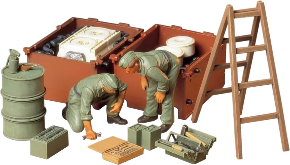 tamiya-35180-diorama-set-deutsche-panzer-instandsetzung-1-35 image 1