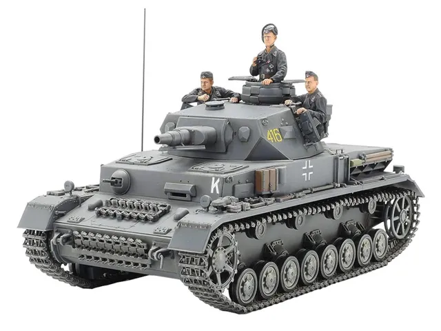 tamiya-35374-panzer-iv-ausf-f-1-35-modellbausatz-unlackiert-grau image 1