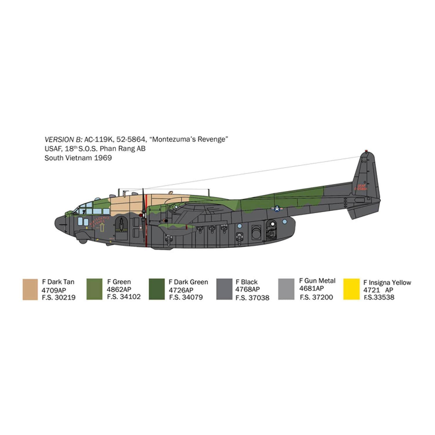 italeri-1468-ac-119k-stinger-gunship-flugzeug-1-72-bausatz image 3