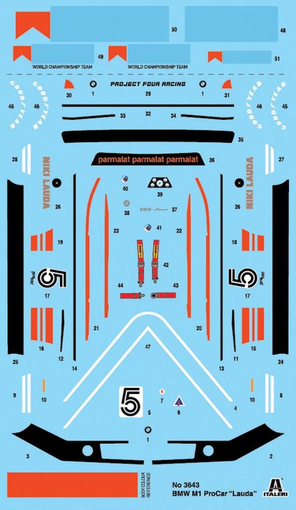 italeri-bmw-m1-procar-modellbausatz-1-24-rennauto image 3