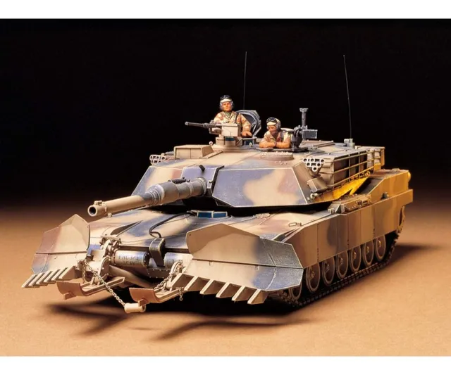 tamiya-35158-m1a1-abrams-1-35-panzer-bausatz-mit-minenr-umpflug image 1