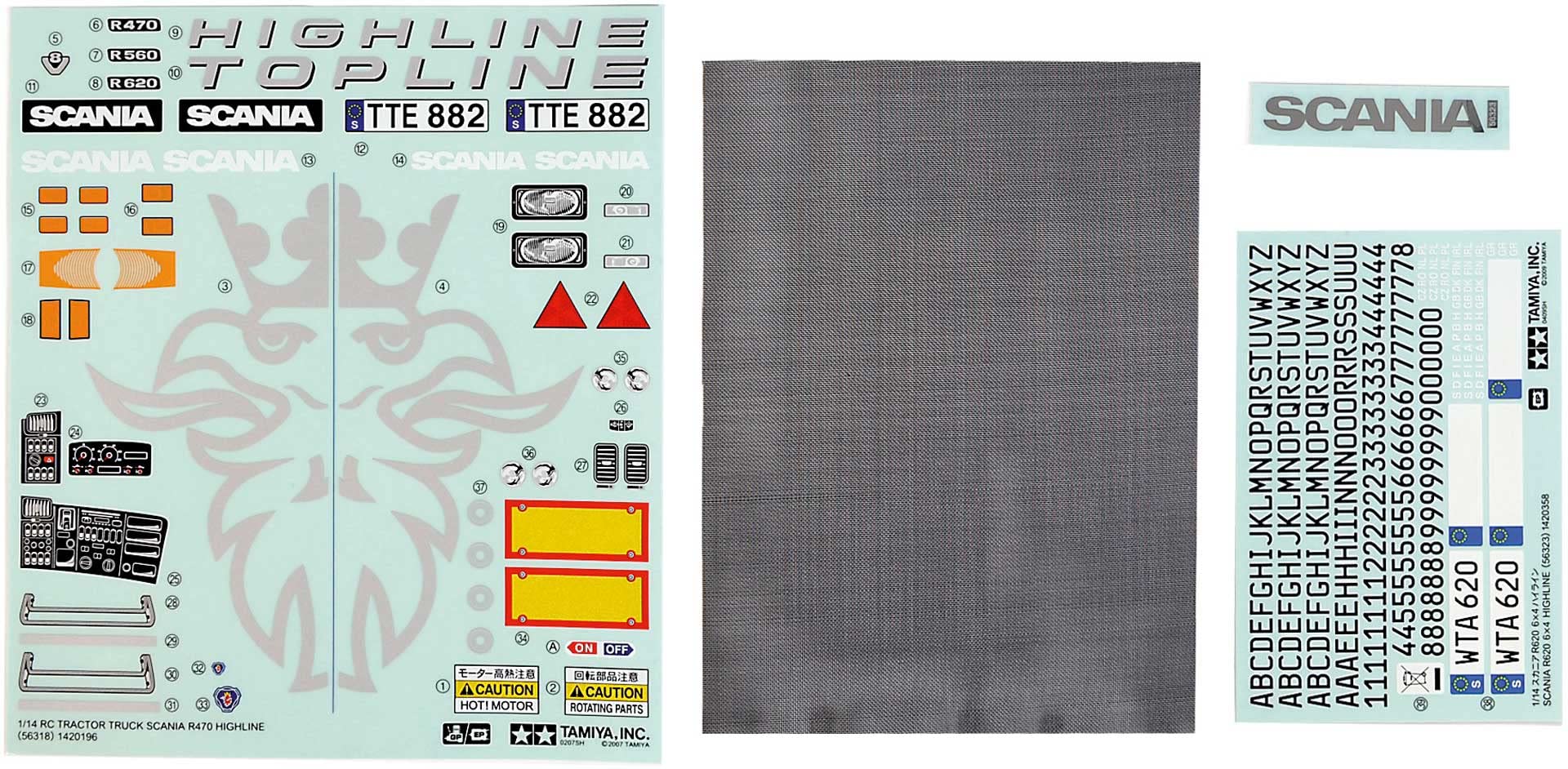 tamiya-sticker-scania-r620-highline-rot-1-14 image 1