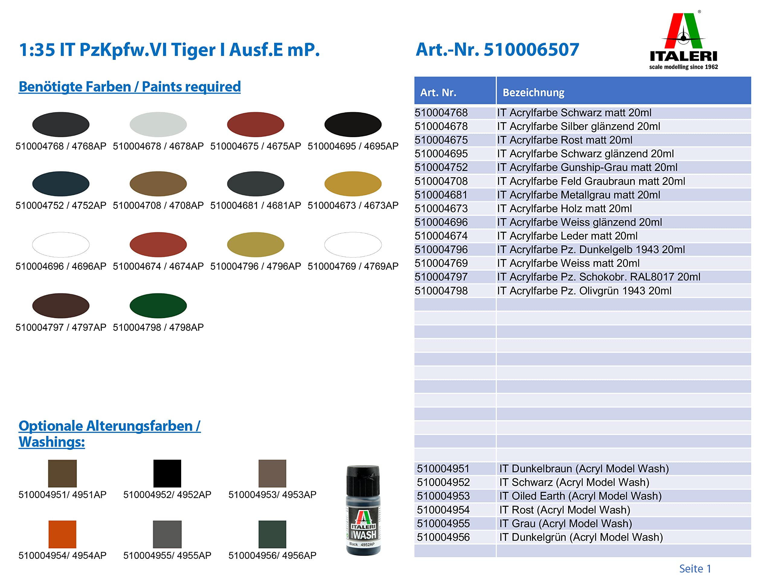 italeri-tiger-i-ausf-e-panzermodell-1-35-bausatz-6507 image 2