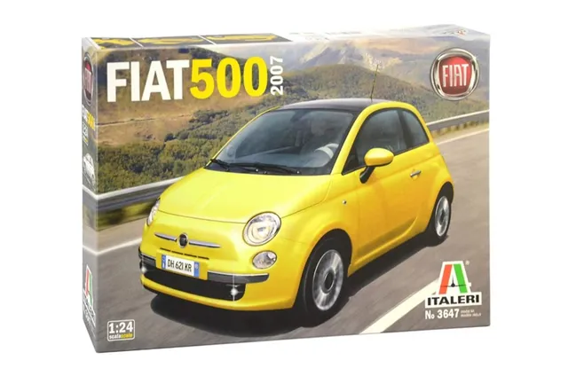 italeri-cars-and-bikes-3647s-fiat-500-modellbausatz-1-24-unlackiert image 1