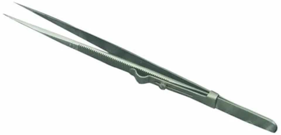 italeri-pinzette-spitz-mit-arretierung-160-mm-modellbauwerkzeug image 1