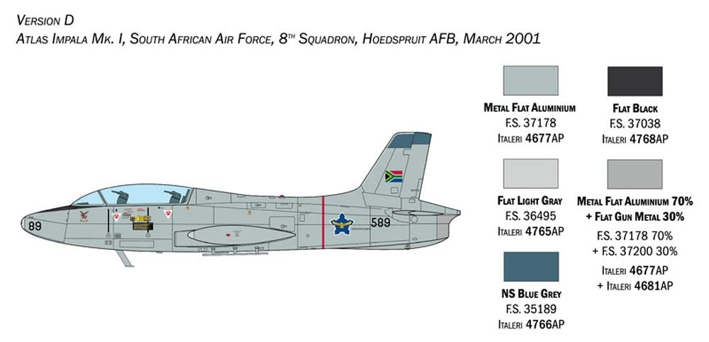 italeri-aircraft-aermacchi-mb-326-2814s-flugzeugbausatz-1-48-4-versionen image 7