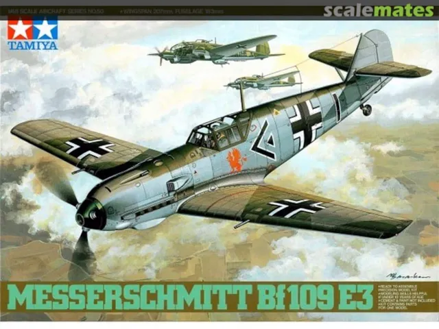 tamiya-1-48-messerschmitt-bf109-e-3-flugzeug-modellbausatz-grau image 1