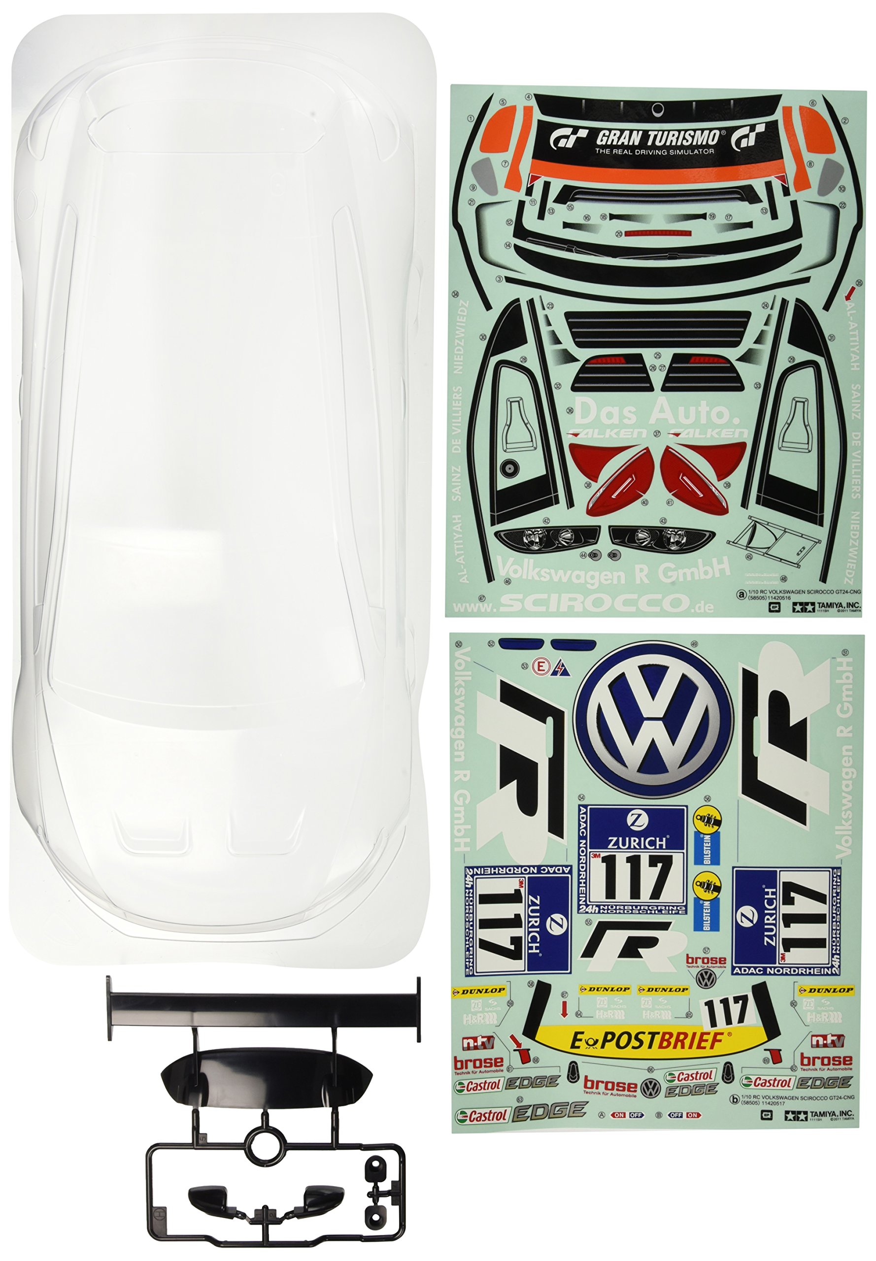 tamiya-300051473-karosserie-vw-scirocco-gt24-257mm image 1