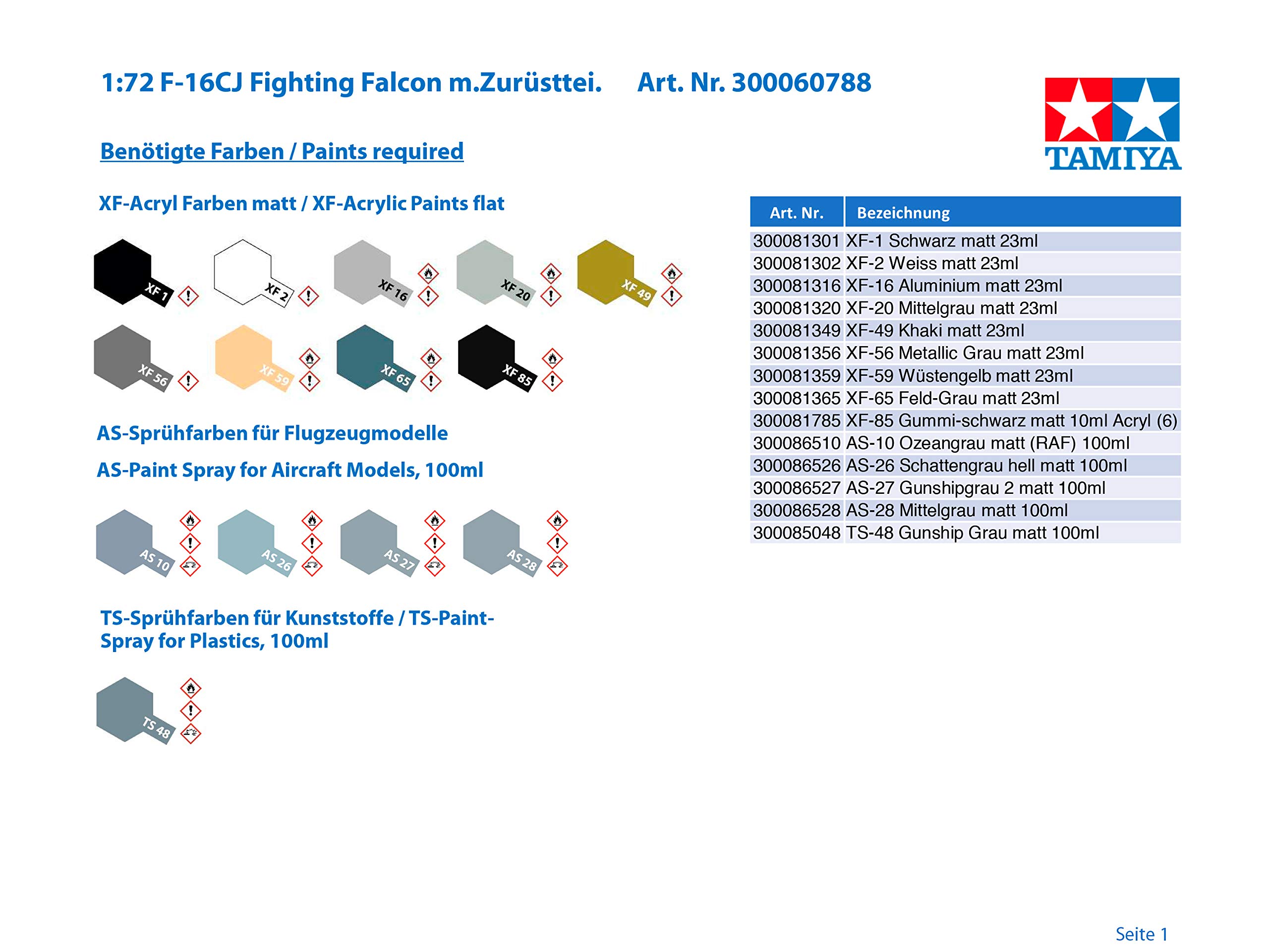tamiya-1-72-f-16cj-fighting-falcon-modellbausatz-grau image 2