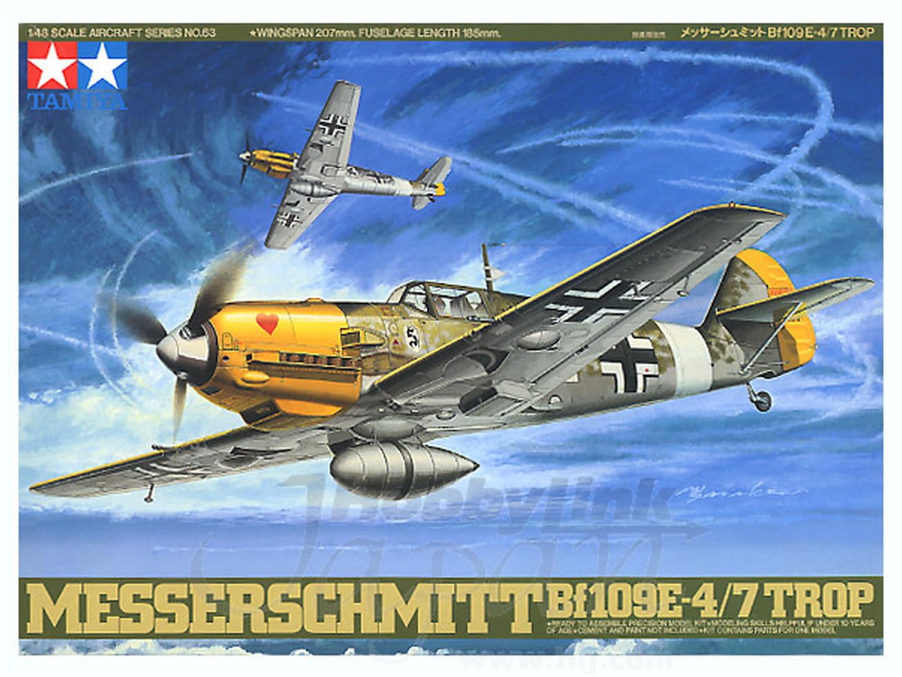 tamiya-61063-messerschmitt-bf-109e-4-7-flugzeugbausatz-1-48 image 2