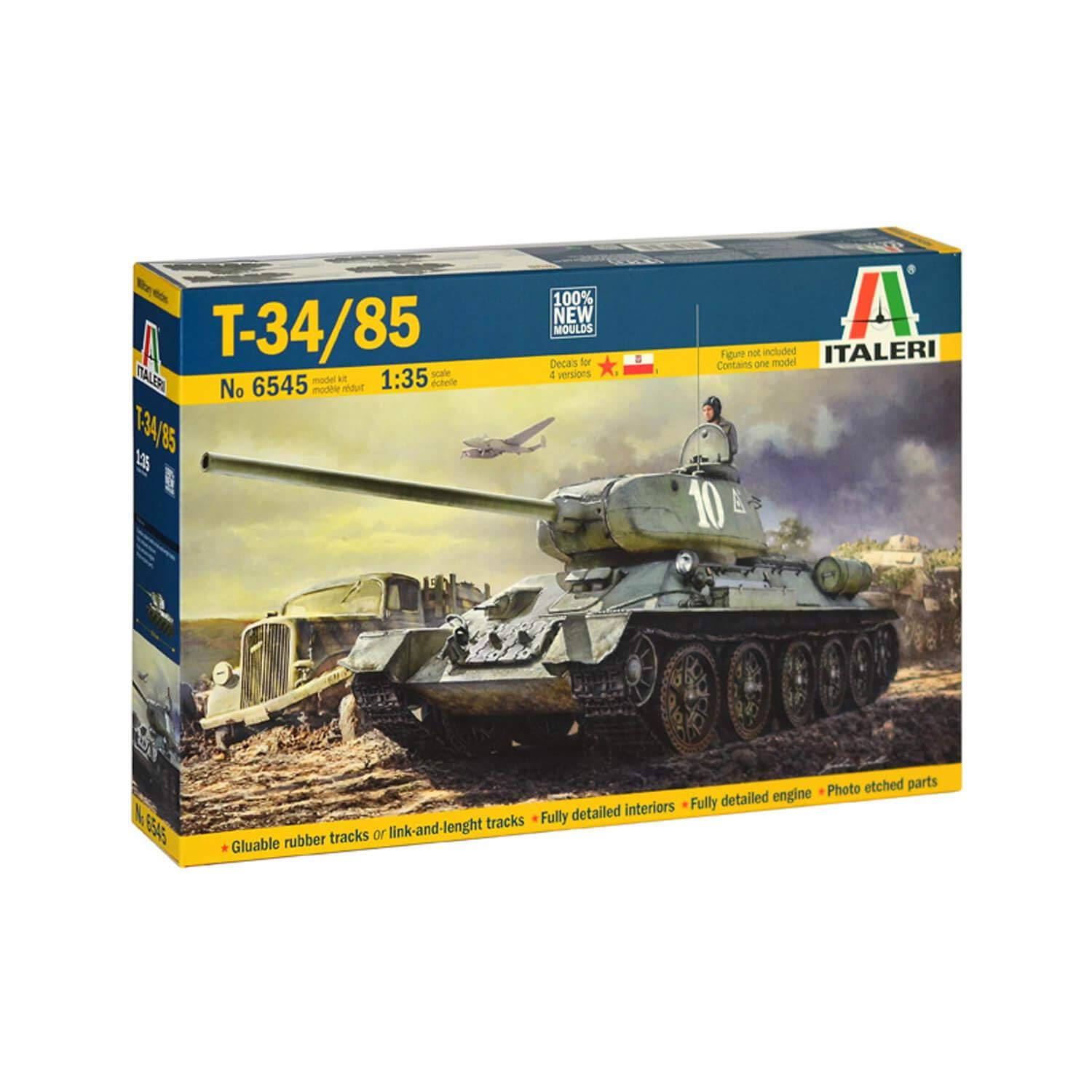 italeri-military-vehicles-6545s-t-34-85-panzermodell-1-35-klebebausatz image 3