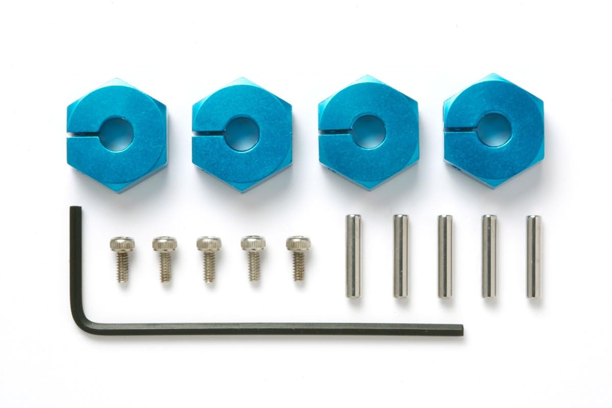 tamiya-radmitnehmer-aluminium-blau-rc-tuningteil-15-tlg image 1