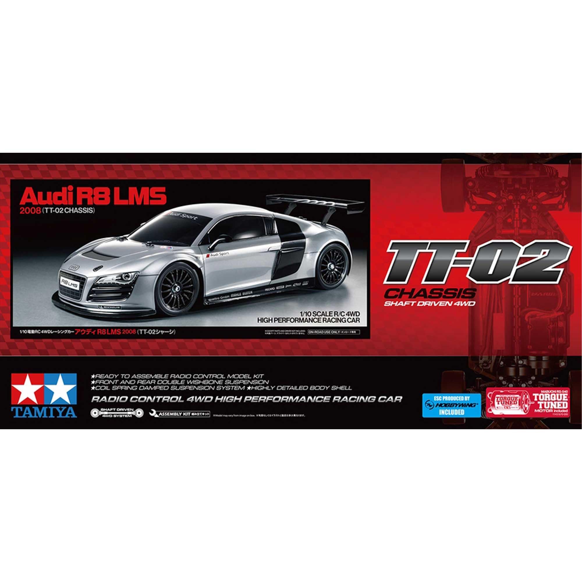 tamiya-audi-r8-lms-2008-tt-02-rc-auto-1-10-4wd-58749 image 2