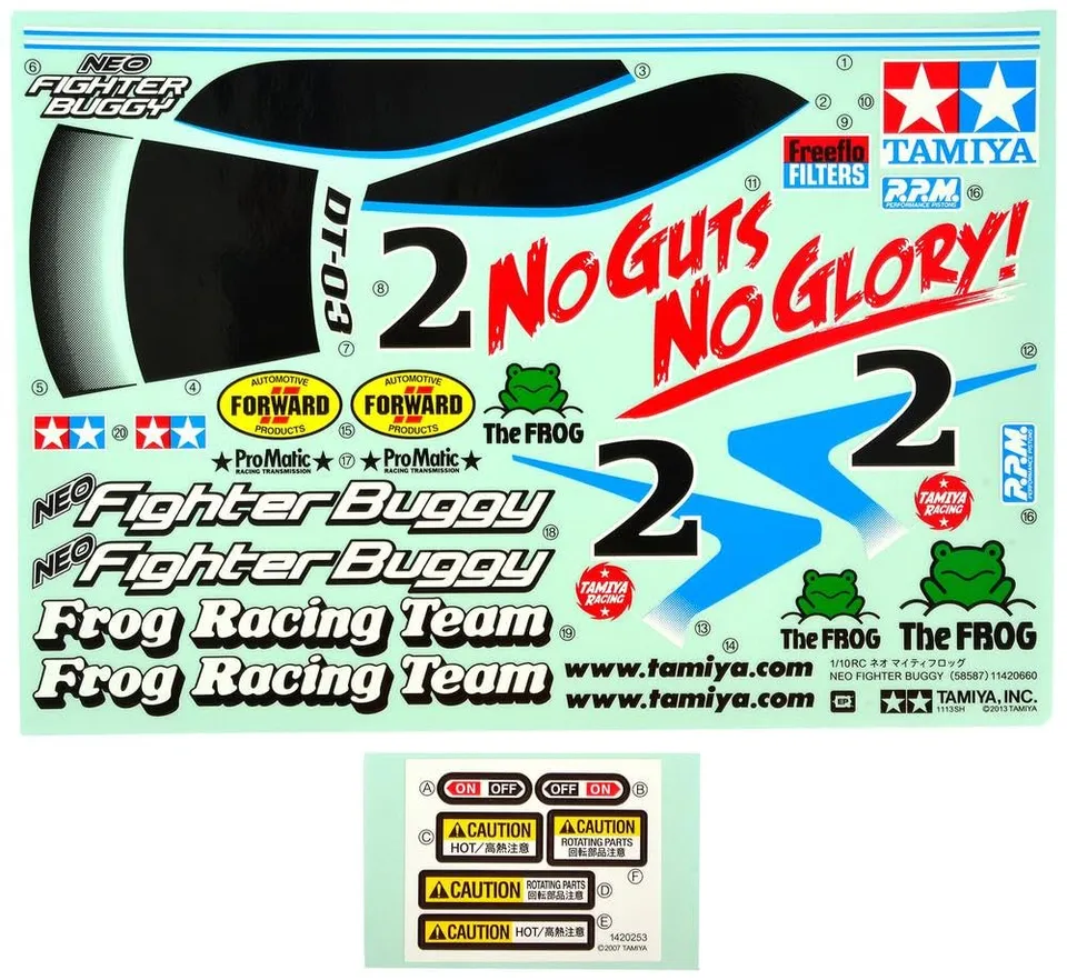 tamiya-dt03-neo-fighter-buggy-sticker-mehrfarbig image 1