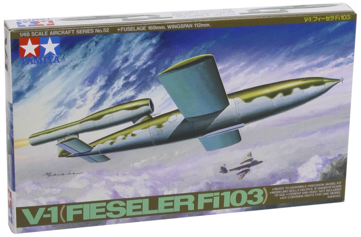 tamiya-1-48-v-1-fieseler-fi103-flugzeug-modellbausatz-unlackiert image 1