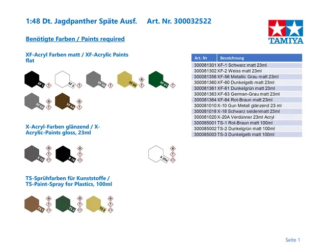 tamiya-1-48-jagdpanther-sp-te-ausf-hrung-modellbausatz-32522 image 1