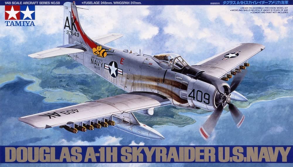 tamiya-61058-douglas-a-1h-skyraider-us-navy-1-48-bausatz image 2