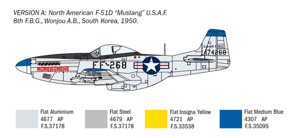 italeri-f-51d-korean-war-1-72-flugzeug-bausatz image 4