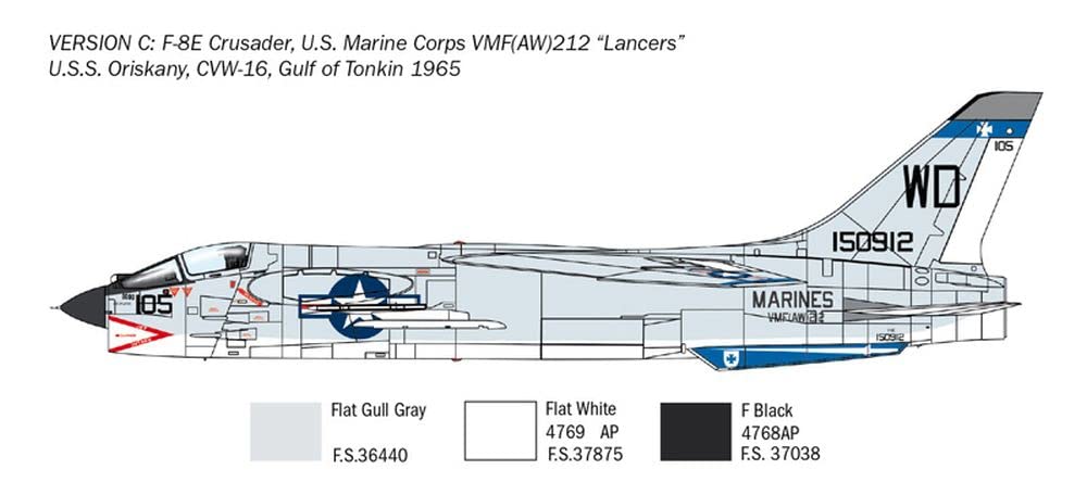 italeri-1456s-f-8e-crusader-flugzeug-bausatz-1-72 image 6