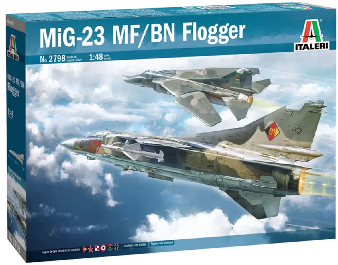 italeri-mig-23-mf-bn-flogger-flugzeugmodell-1-48-klebebausatz image 1