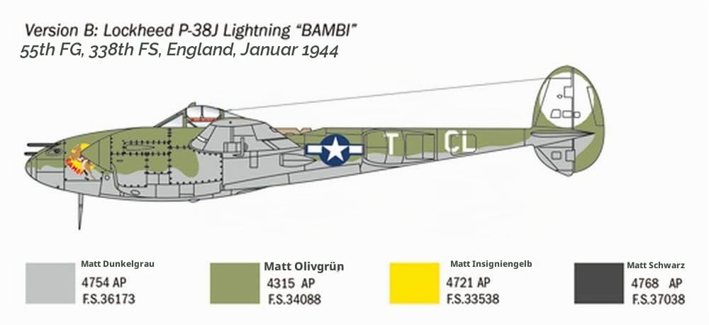 italeri-us-p-38j-lightning-flugzeug-1-72-bausatz image 5