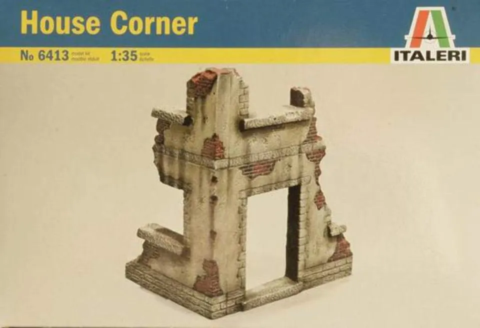 italeri-hausecke-diorama-1-35-bausatz-unbemalt image 1