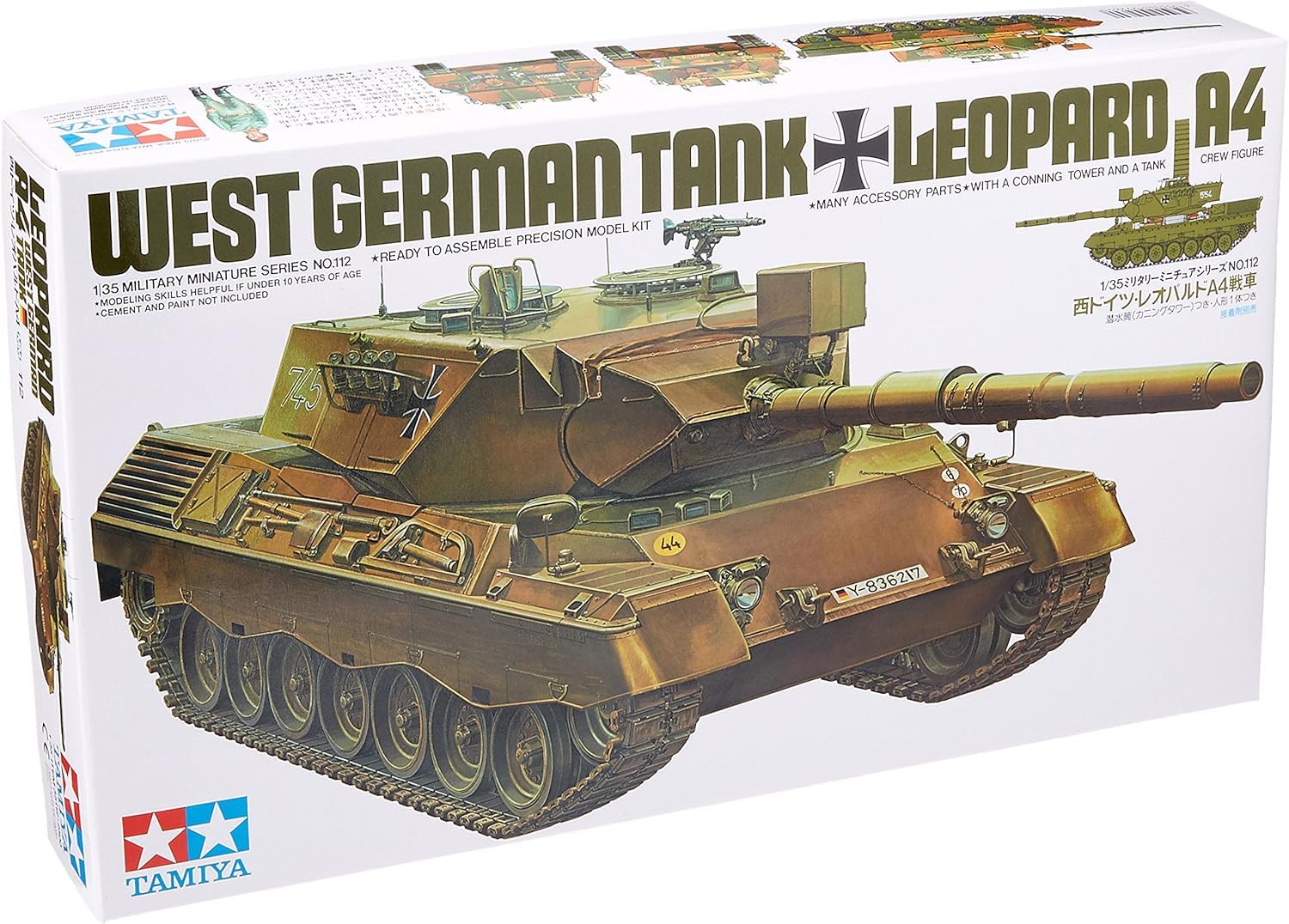tamiya-leopard-1a4-panzer-modellbausatz-1-35-mit-figur image 2